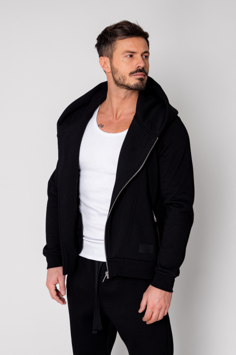 Set Maverik B Jacheta cu fermoar si Pantalon lejer Black [4]
