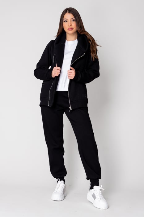 Set Maverik Jacheta cu fermoar si Pantalon lejer Black [4]
