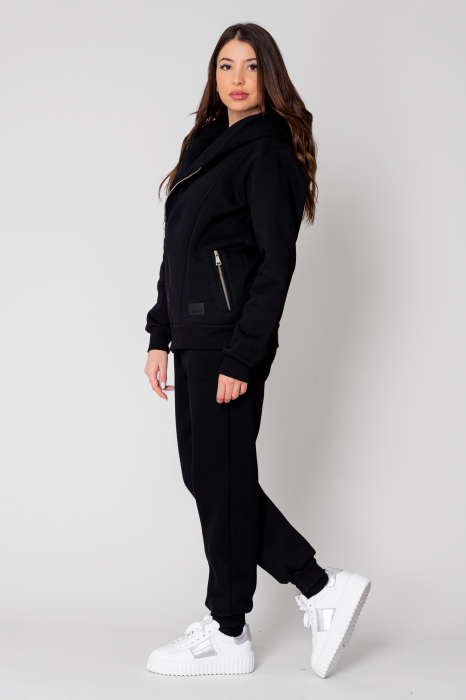 Set Maverik Jacheta cu fermoar si Pantalon lejer Black [2]
