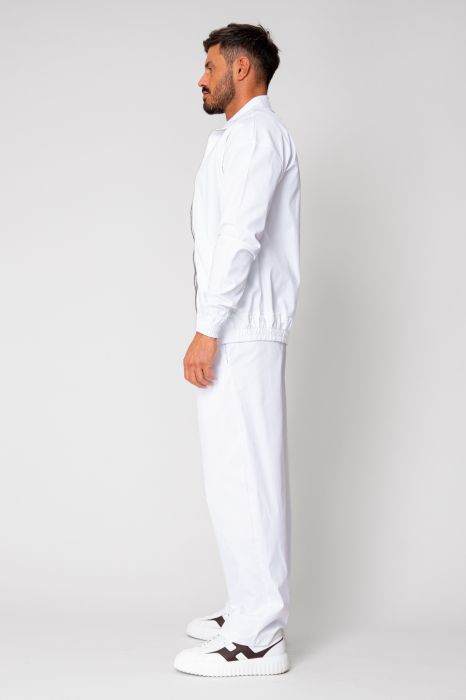 Set Medellin Zippered Jacket and Long Pants White [3]
