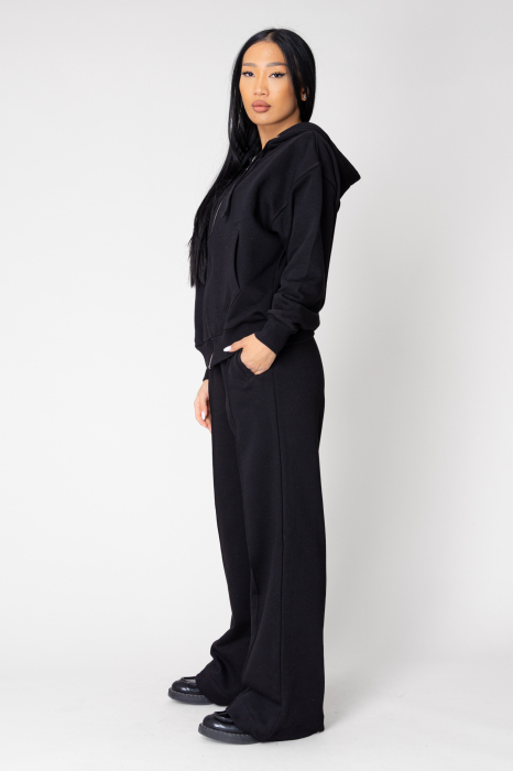 Set Mella hanorac cu fermoar si pantalon Black [2]