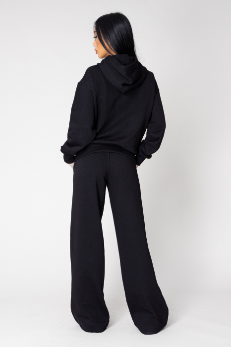 Set Mella hanorac cu fermoar si pantalon Black [3]