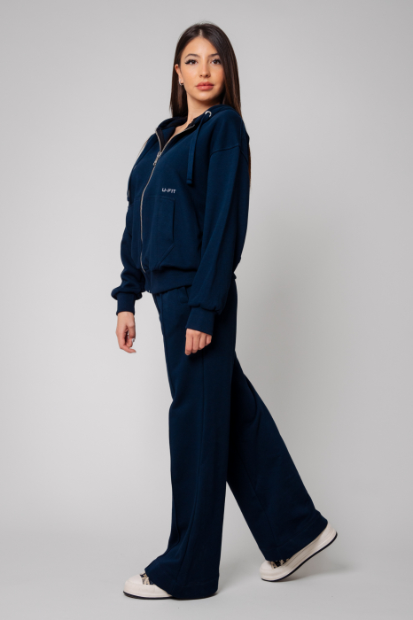 Set Mella hanorac cu fermoar si pantalon Navy [2]