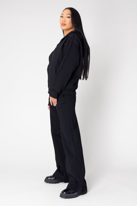 Set Mella Winter sweatshirt with zipper and Black long pants [2]