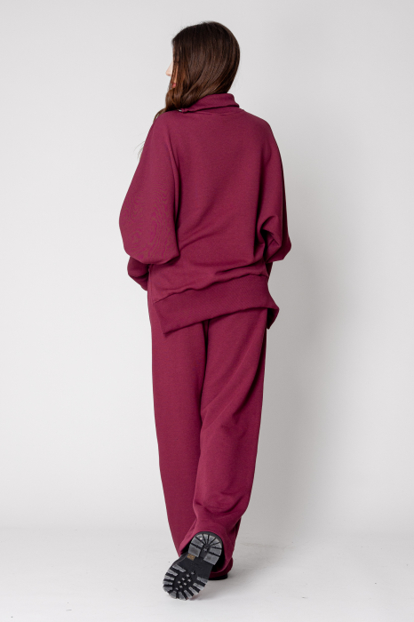 Set Mirou Jacheta cu fermoar si pantalon Burgundy [3]