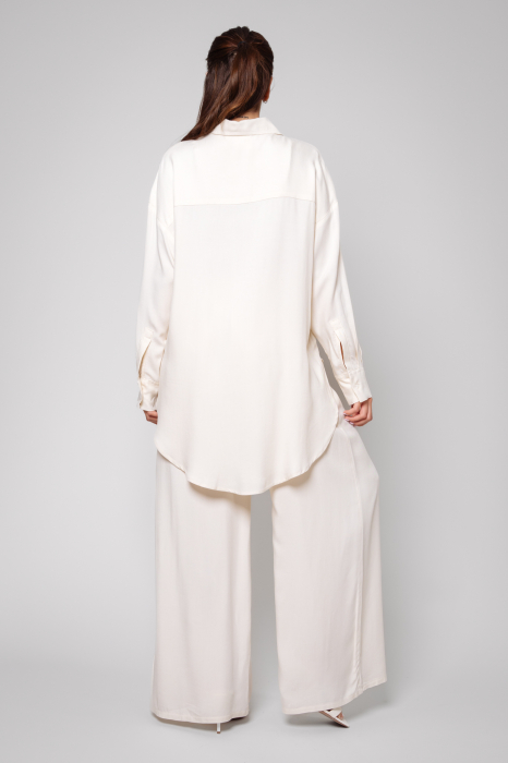 Set Gabrielle Camasa si Pantalon lung Cream [3]