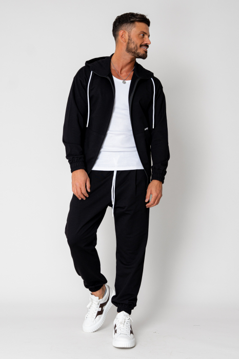 Set Neo Zip Hoody and Long Pants Black [2]