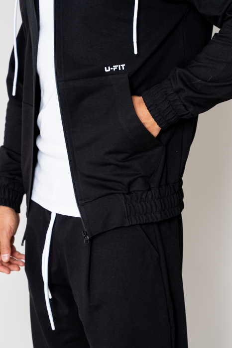 Set Neo Zip Hoody and Long Pants Black [5]