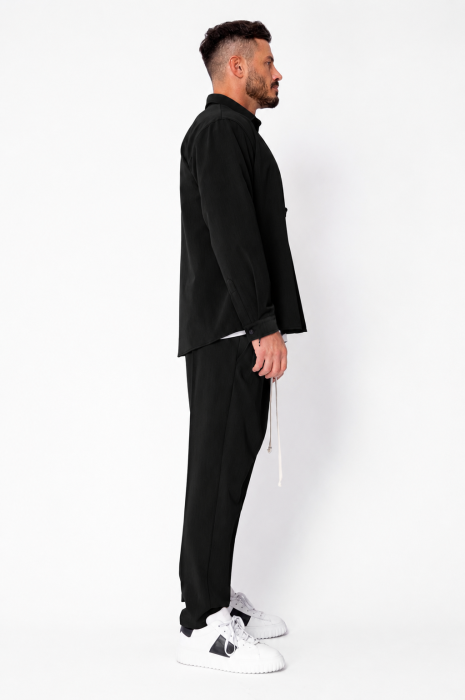 Set Shirt and long pants with drawstring Premium Black [3]