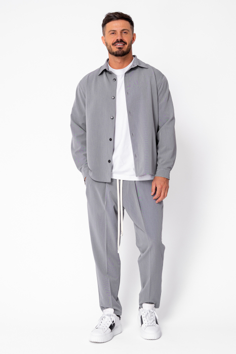 Set Shirt and long pants with drawstring Premium Grey [2]