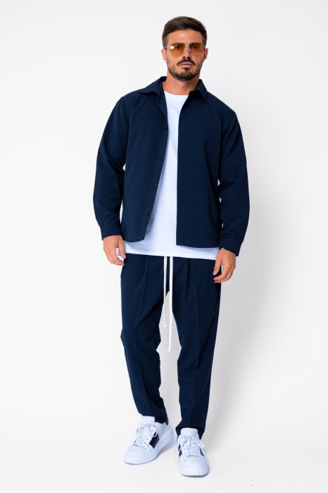 Set Shirt and long pants with drawstring Premium Navy [2]