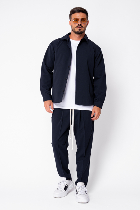 Set Shirt and long pants with drawstring Premium Navy [2]