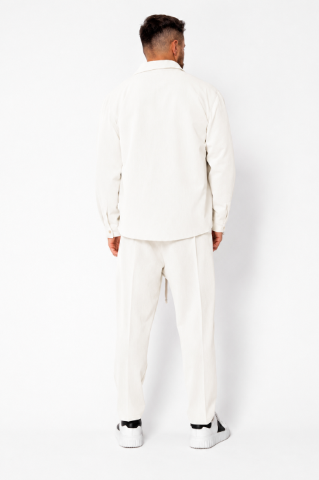 Set Shirt and long pants with drawstring Premium Off White [3]