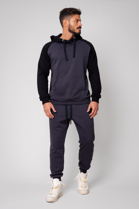 Set Orro Duo hanorac imprimat si pantalon conic Grey Anthracite [2]