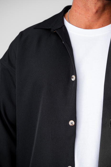 Set Oversized Camasa si pantalon lung Black [6]