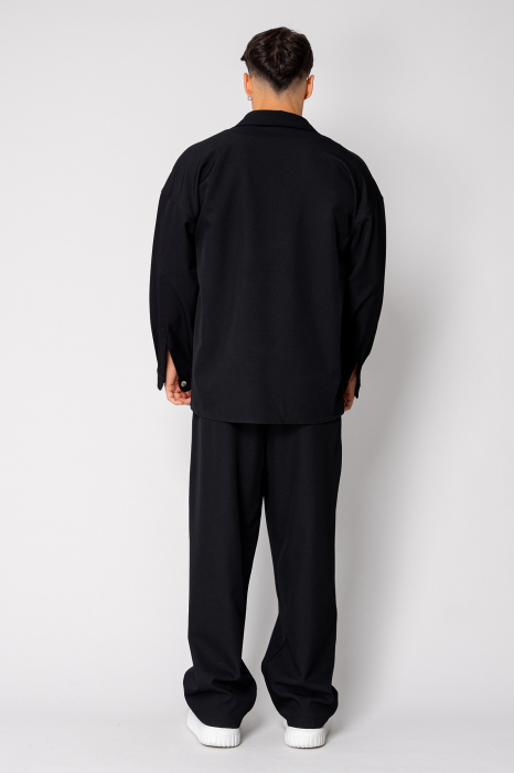 Set Oversized Camasa si pantalon lung Black [4]