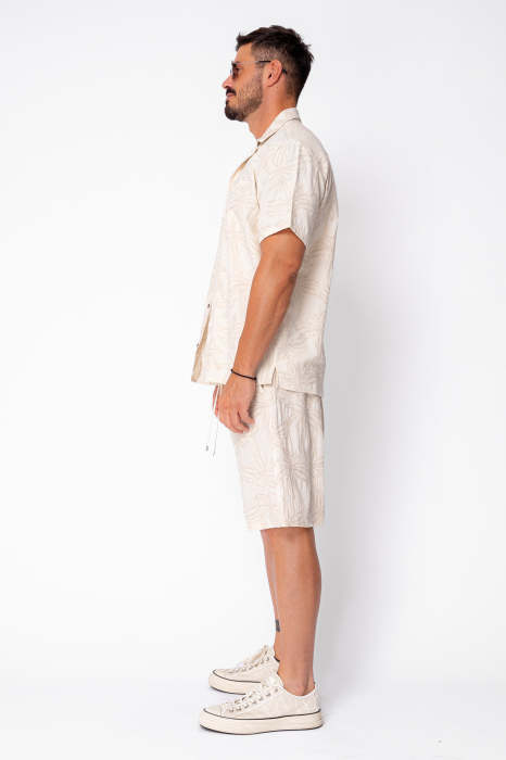 Set Palm Shirt and Shorts Knitted Beige [3]