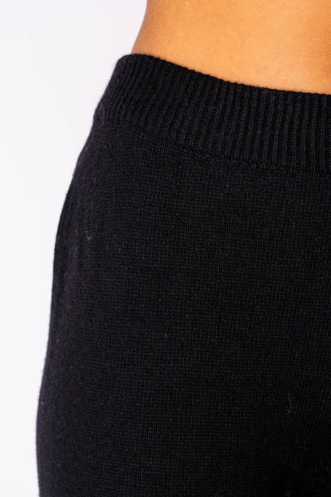 Set Pulover cu nasturi si Pantalon lung mix de lana si casmir Black [5]