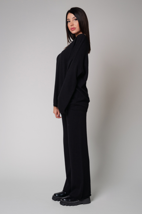 Set Lorelle Wool and Cashmere Sweater and Long Pants Black [2]