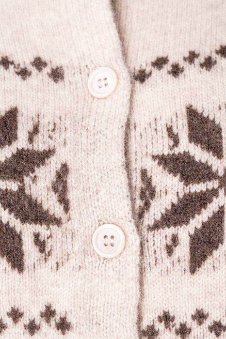 Set Pulover si pantalon lung din 100% Lana, Brown/Beige [6]