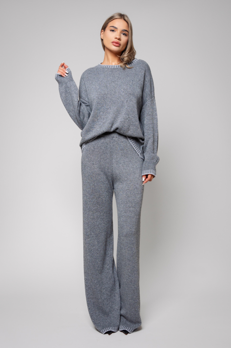 Set Talline din mix de lana si casmir Grey [4]