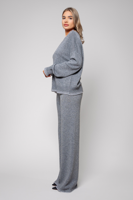 Set Talline din mix de lana si casmir Grey [2]