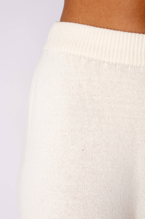 Set Pulover si Pantalon lung mix de lana si casmir Off White [5]