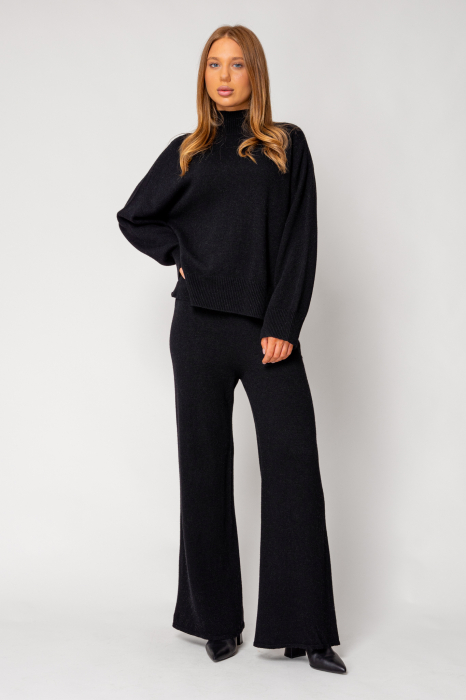 Set Sweater and long pants mix of wool and cashmere Black [1]