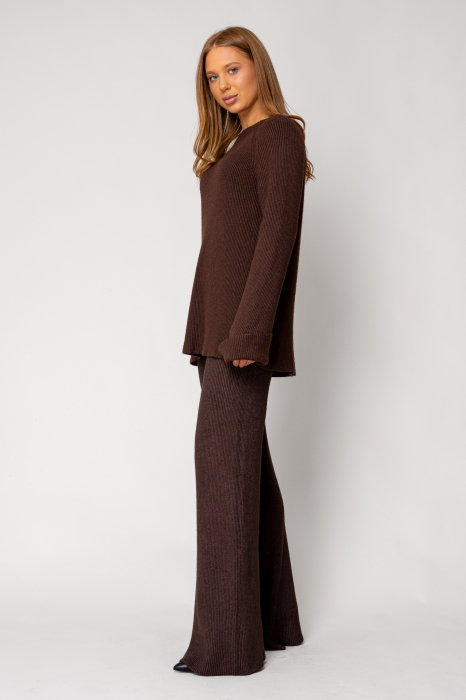 Brown Sweater and Long Pants Set [2]