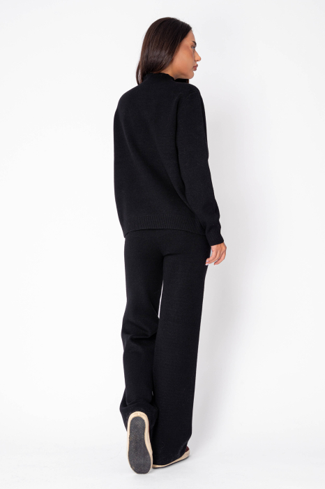 Set Pulover si Pantalon lung tricotat Black [2]