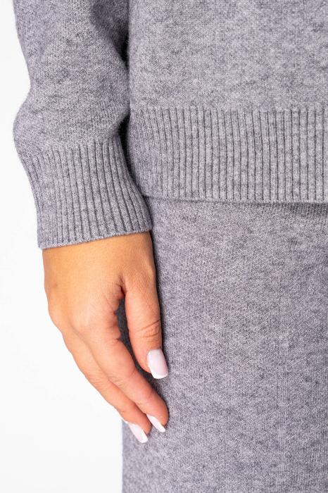 Set Pulover si Pantalon lung tricotat Grey [4]
