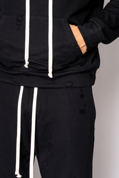 Set Ripped hanorac si pantalon Black [5]
