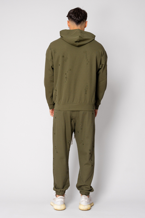 Set Ripped hanorac si pantalon Kaki [4]