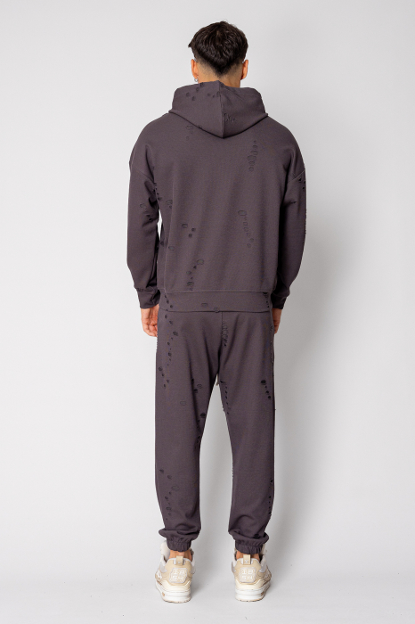Set Ripped hanorac si pantalon Grey Anthracite [4]