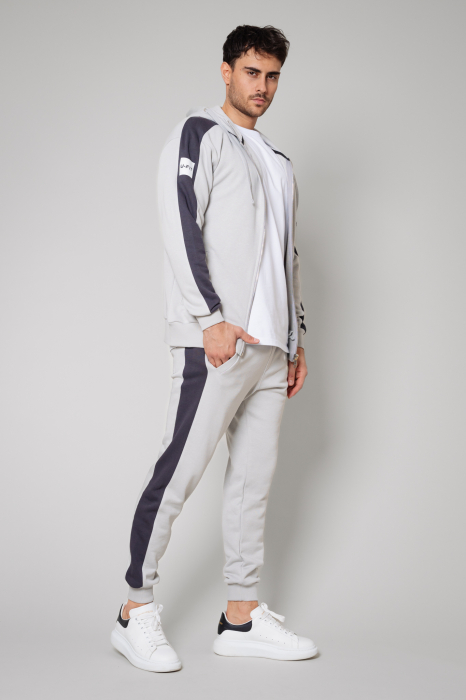 Set Rock Duo hanorac cu fermoar si pantalon conic Grey [2]