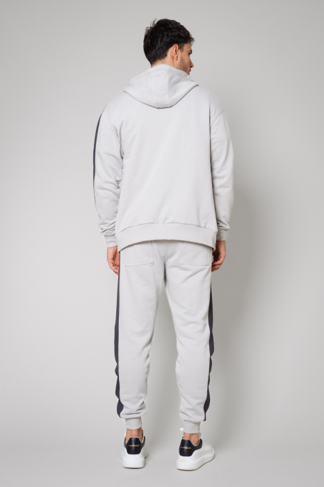 Set Rock Duo hanorac cu fermoar si pantalon conic Grey [4]