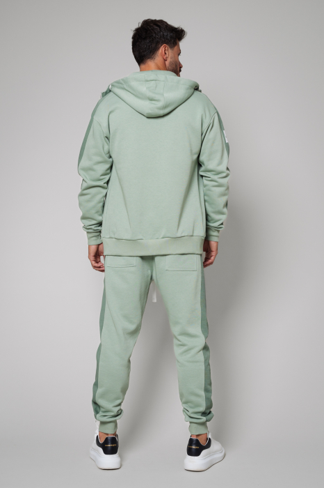 Set Rock Duo hoodie with zipp and tapered pants Light Olive [3]