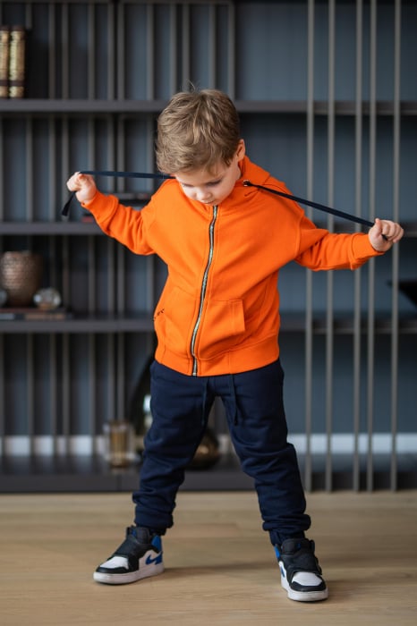Set Rock-Fit Kids hanorac si pantalon Orange/Navy [3]