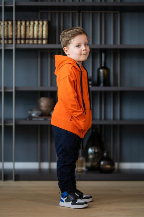 Set Rock-Fit Kids hanorac si pantalon Orange/Navy [4]