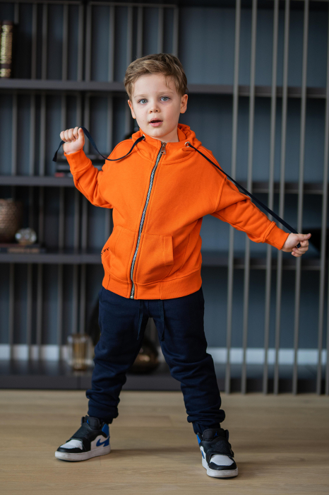 Set Rock-Fit Kids hanorac si pantalon Orange/Navy [1]