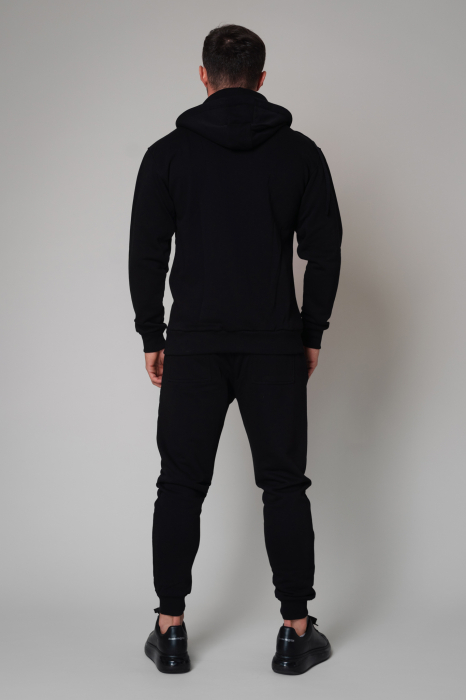 Set Rock hanorac cu fermoar si pantalon conic New Black [3]