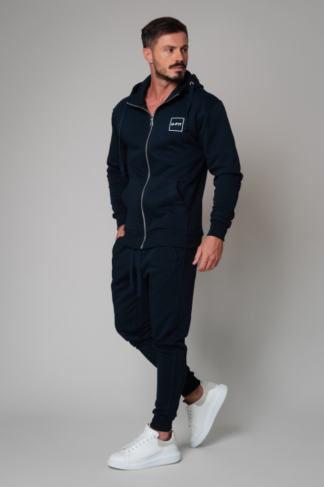 Set Rock hanorac cu fermoar si pantalon conic New Navy [2]