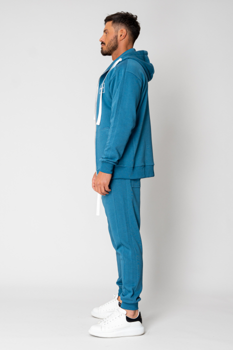 Set Rock hanorac cu fermoar si pantalon conic Blue [2]