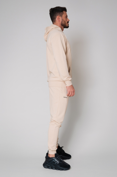 Set Roll Hoody with zipper and Tapered pants Light Beige [2]