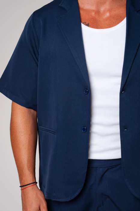Set Sacou cu maneca scurta si pantalon scurt Navy [4]