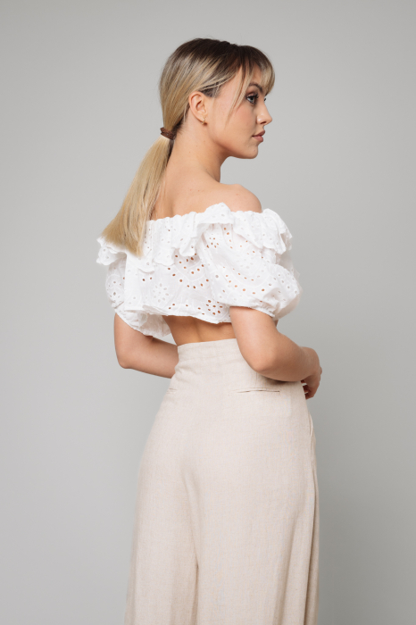 Short top with bare shoulders White [3]