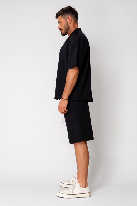 Short sleeve shirt and short pants set Black II [2]