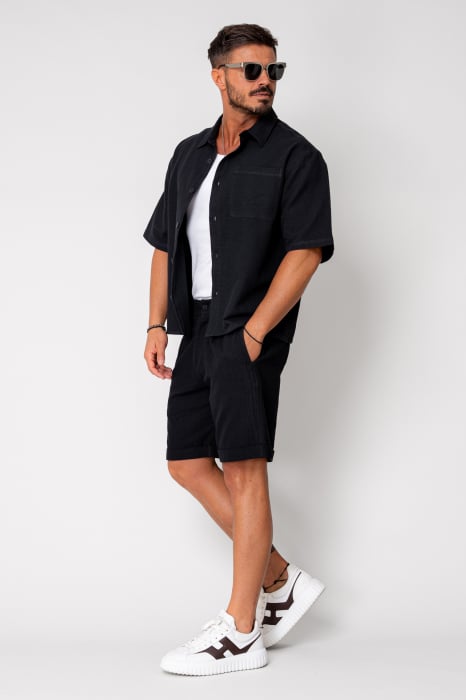 Sole shirt and short pants set Black [3]