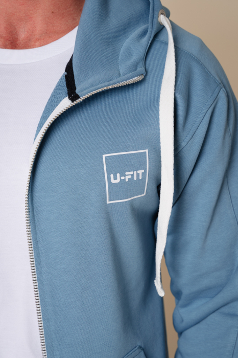 Set Rock hoodie with zip and tapered pants Storm Blue [4]