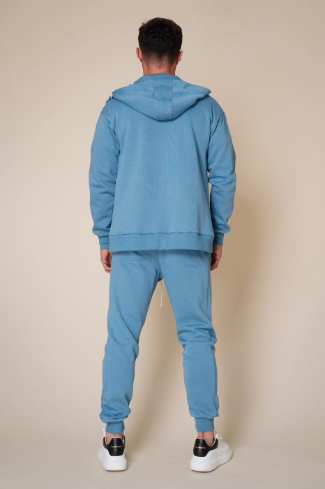 Set Rock hoodie with zip and tapered pants Storm Blue [3]